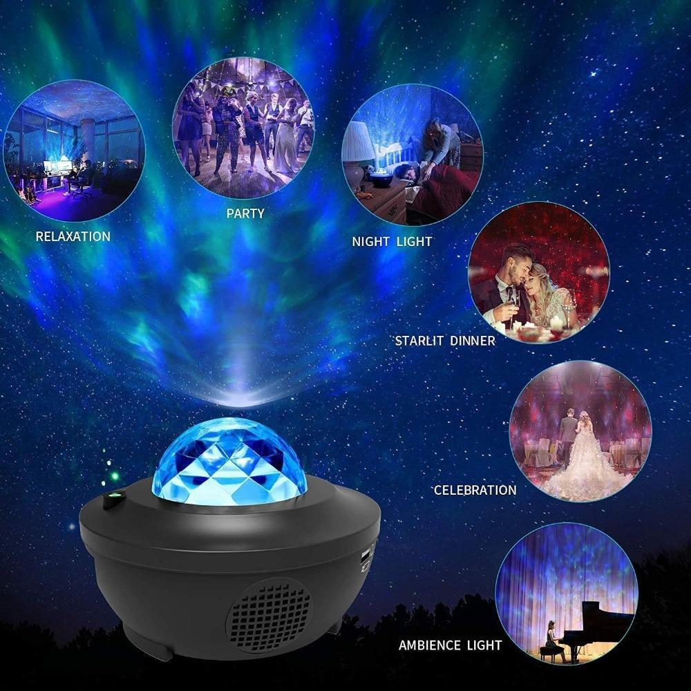 Bluetooth LED Cloud Galaxy Projector Night Light for Kids Bedroom