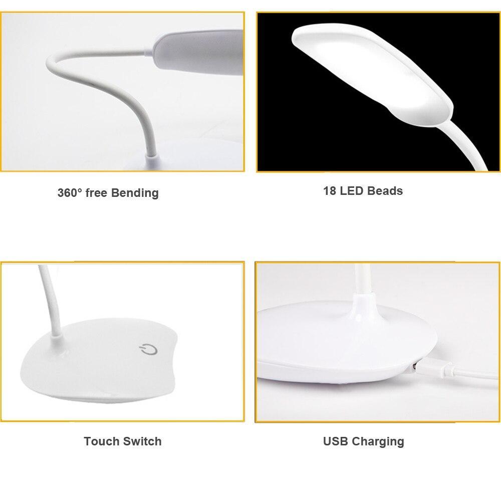Modern LED Desk Lamp with USB Charger, Clock, and Calendar