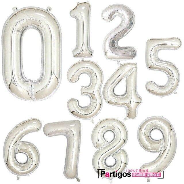 32-inch Giant Number Foil Balloon for Kids Birthday Party Decor