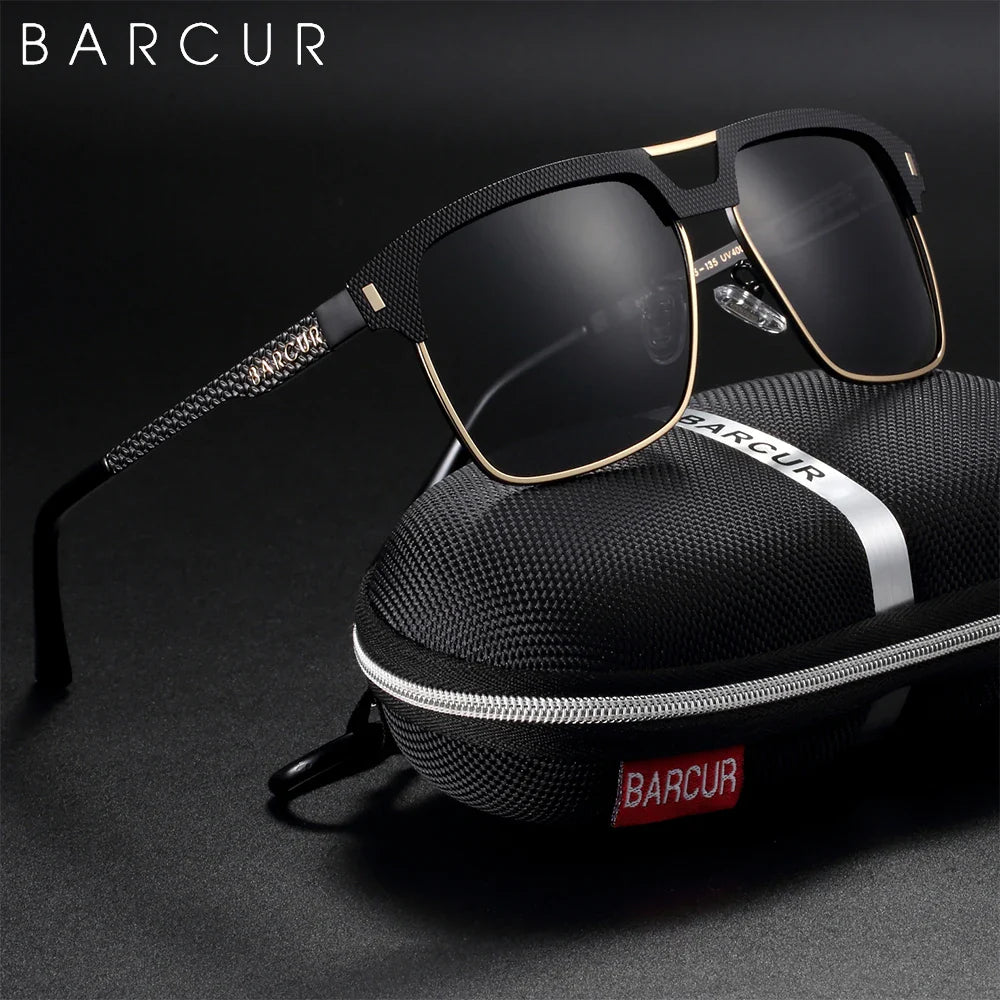 Polarized Square Stainless Steel Sunglasses UV400 Sport