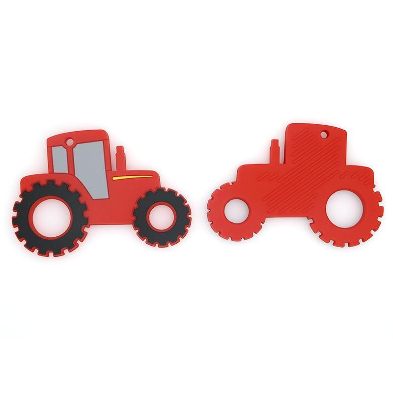 Car & Tractor Shaped Silicone Baby Teether - Pain Relief Toy