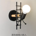 Modern Nordic Humanoid Climbing Ladder Wall Sconce Lamp for Kids Room