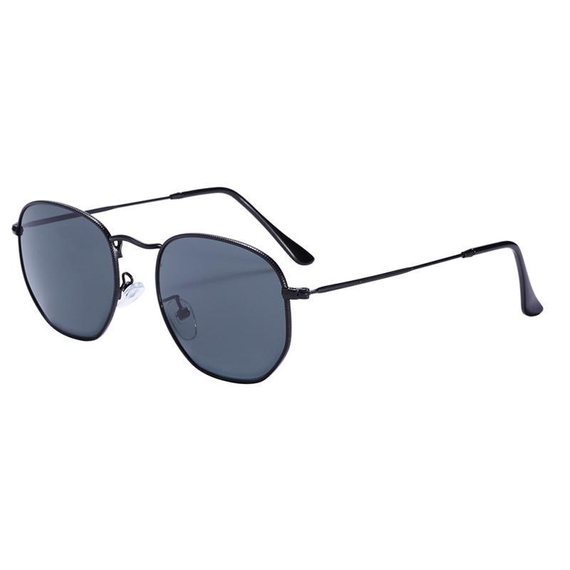 Unisex Hexagon Polarized Sunglasses Stainless Steel Frame UV400