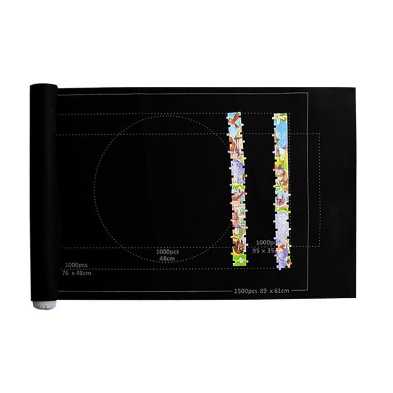 Portable Felt Puzzle Mat Roll-Up Storage for Up to 1500 Pieces