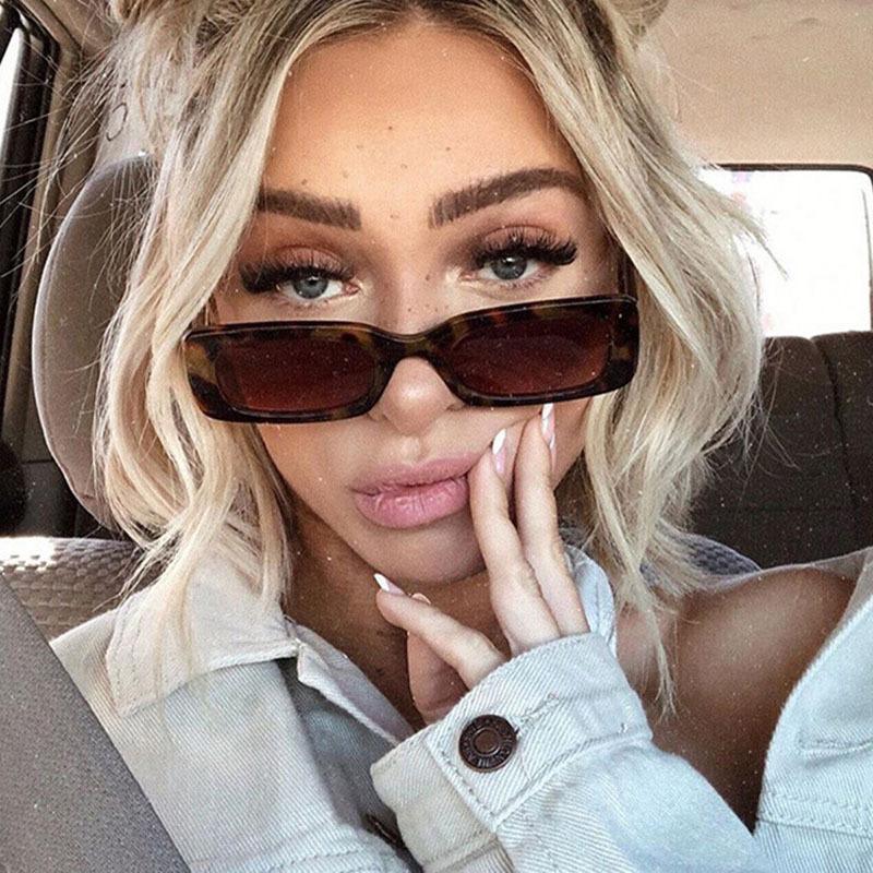 Vintage Small Rectangle Sunglasses Trendy Square Shades