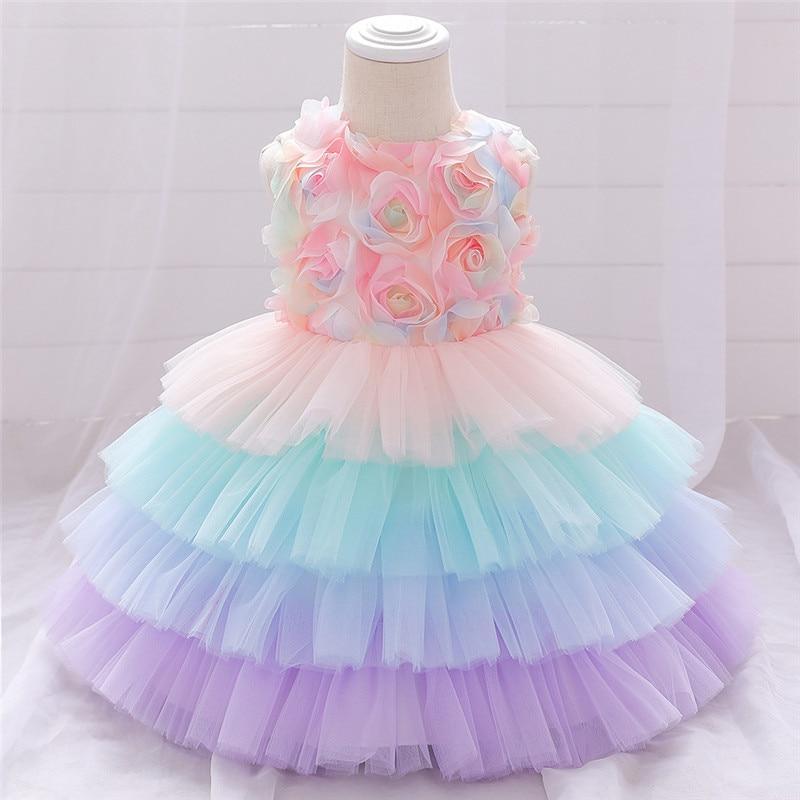 Luxury Handmade Lace & Tulle Baby Baptism Party Dress