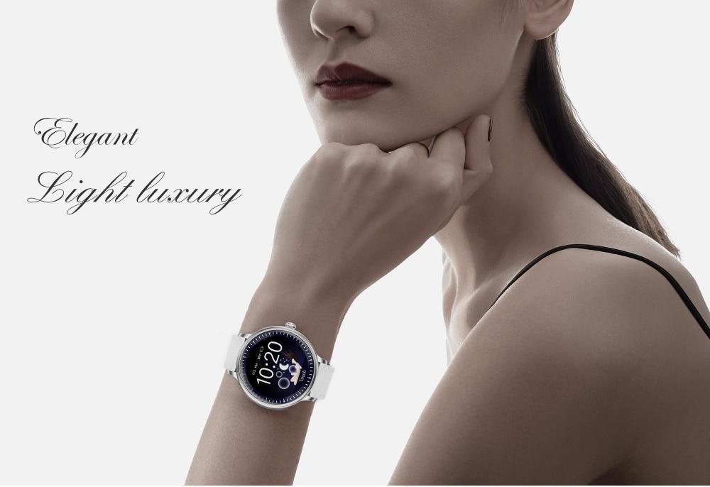 Women's Round Screen Smart Watch with Heart Rate Monitor