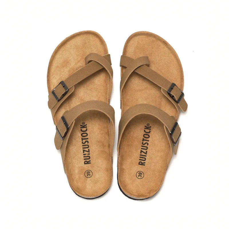 New Summer Men's Cork Slippers Fashion Men's Sandals Outdoor