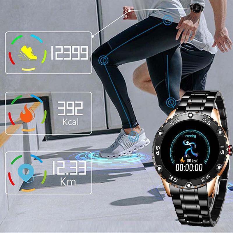 Men's Stainless Steel Smart Watch with Heart Rate & GPS Tracking