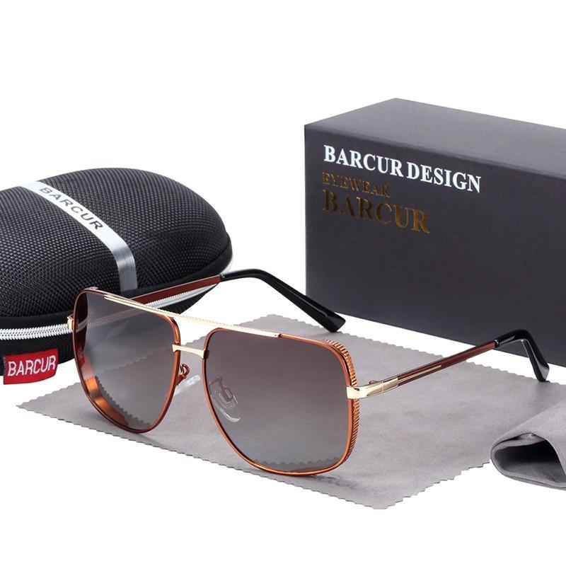 Men's Polarized Square Sunglasses UV400 Driving Shades