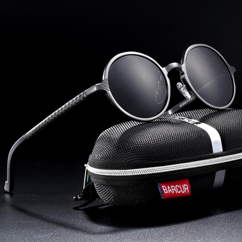 Modern Round Polarized Sunglasses Retro Metal Frame