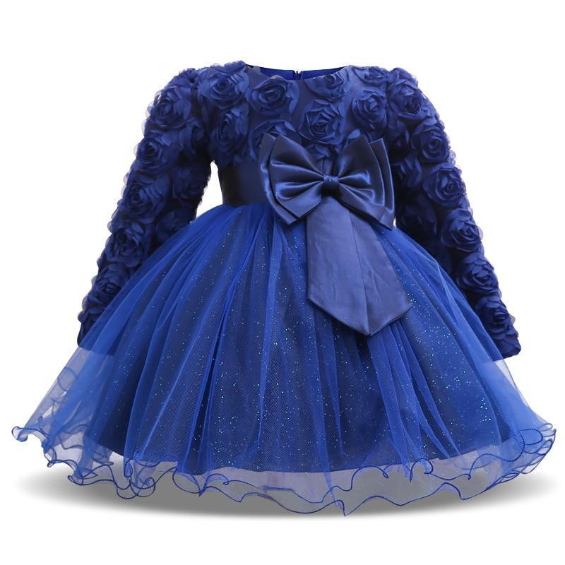 White Tulle Christening Gown First Birthday Party Ball Gown