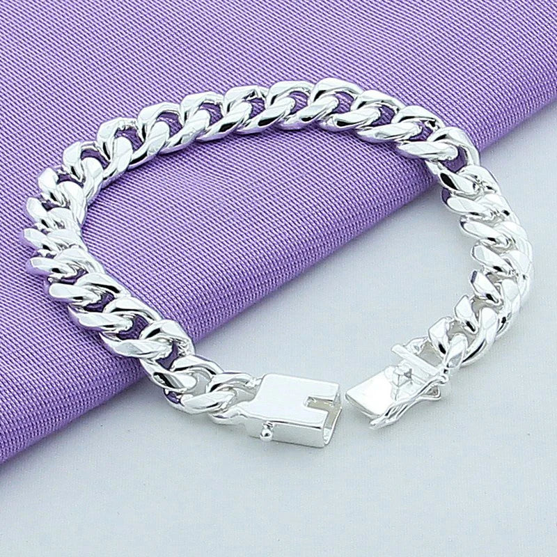 Aravant 925 Silver Jewelry Sets For Women Men Sideway Necklaces Bracelets Jewelry Gifts