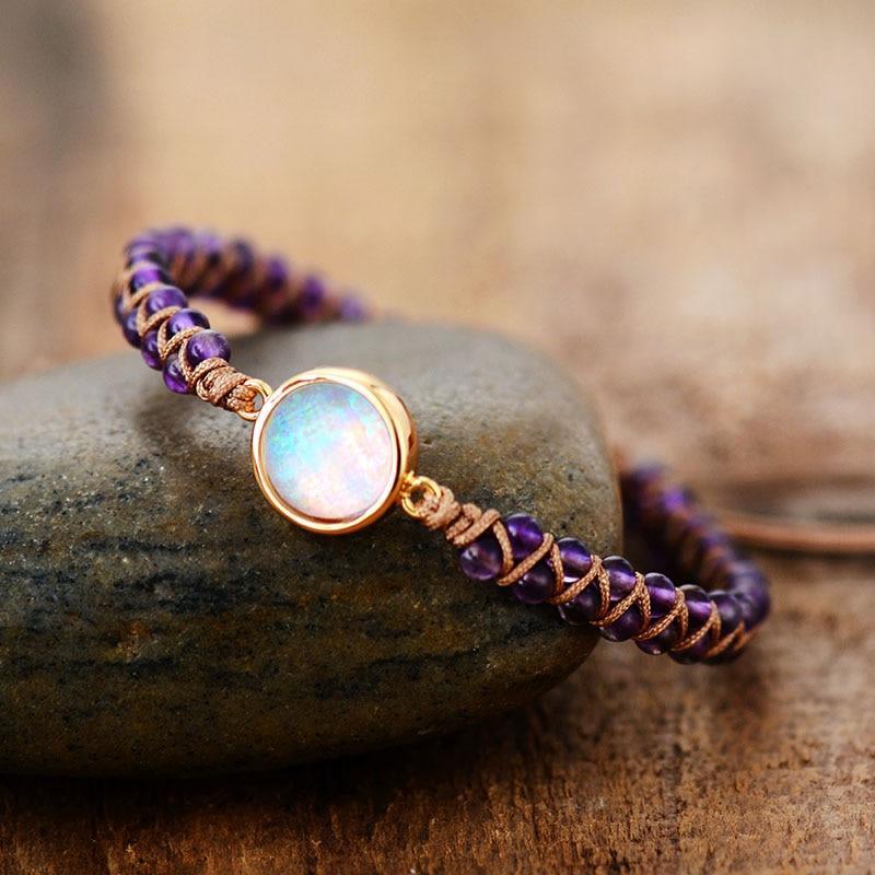 Handmade Sunflower Pearl Charm Bracelet - Bohemian Gold Jewelry