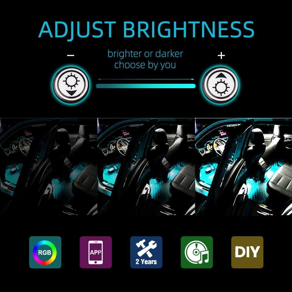 RGB LED Car Strip Lights with App Control & Music Sync Waterproof