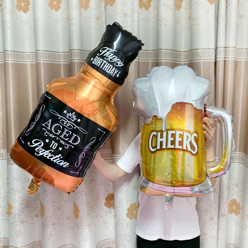 Luxury Champagne and Whiskey Bottle Balloon Set for Celebrations