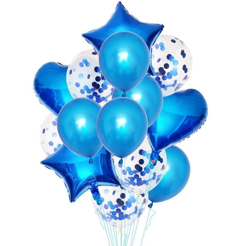 14-Piece Confetti Balloon Set for Kids Birthday Party Decor