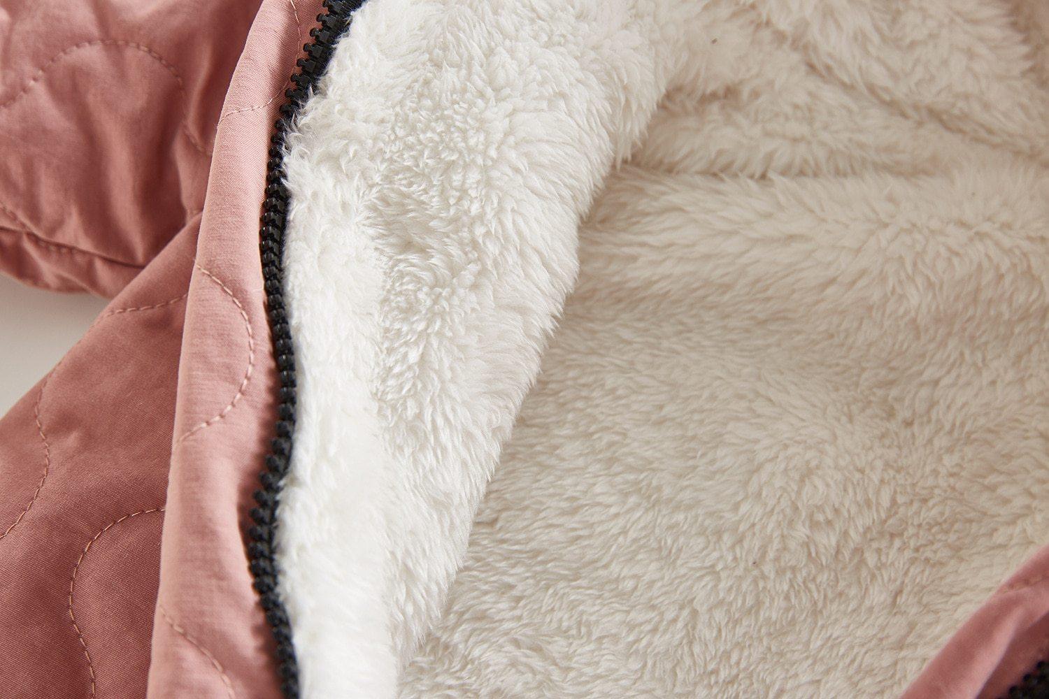 Plush Thickened Winter Jumpsuit for Infants - Minimalist Snowsuit