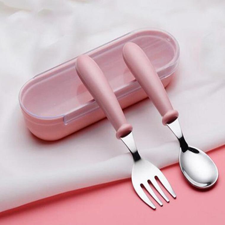 Modern Toddler Stainless Steel Utensil Set for Mealtime Fun
