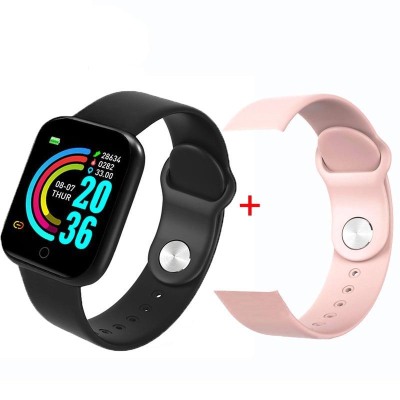 Modern Stainless Steel Square Smartwatch for Fitness and Daily Wear