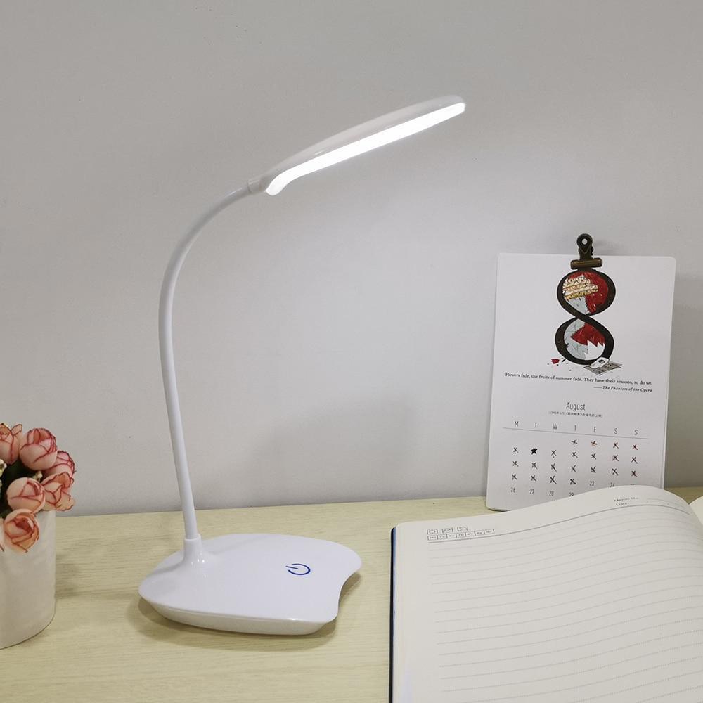 Modern LED White Desk Lamp with LCD Clock and USB Charging Port