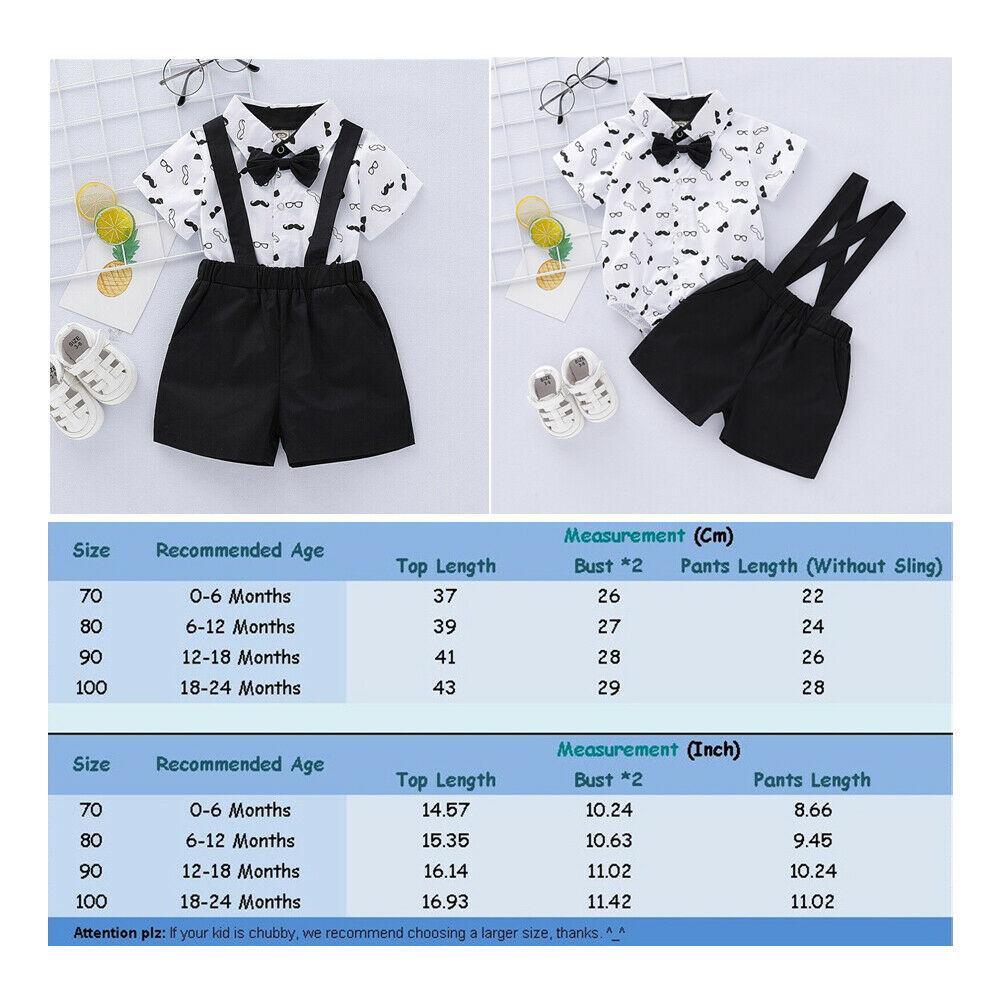 Baby Boys Formal Two-Piece Suspender Outfit with Bow Tie