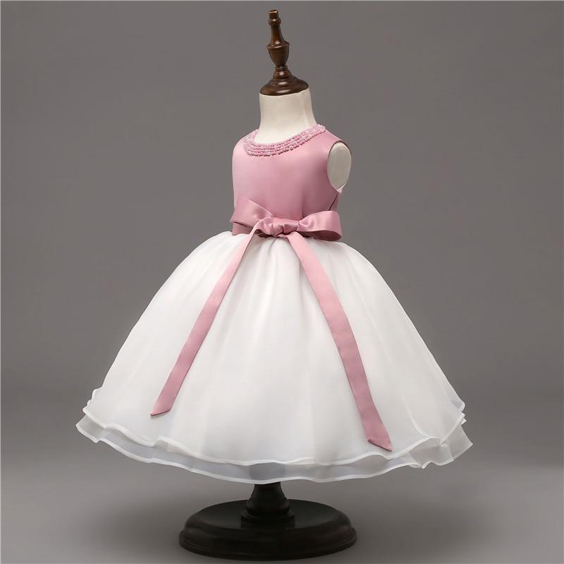 White lace and tulle christening gown with a satin bodice for baby girls