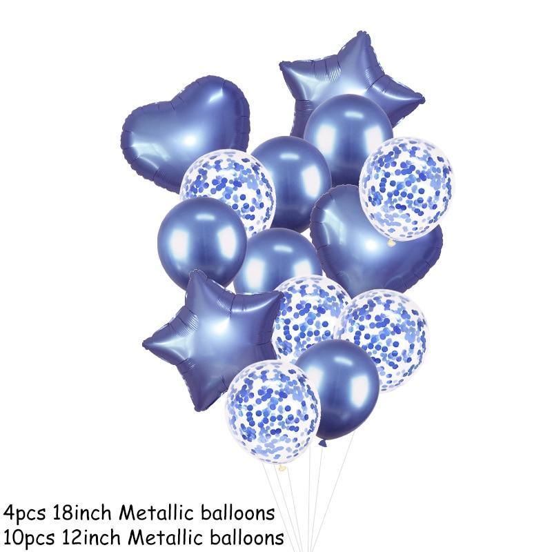 14-Piece Confetti Balloon Set for Kids Birthday Party Decor