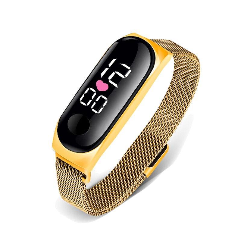 Minimalist Digital Business Watch with Folding Clasp & LED Display