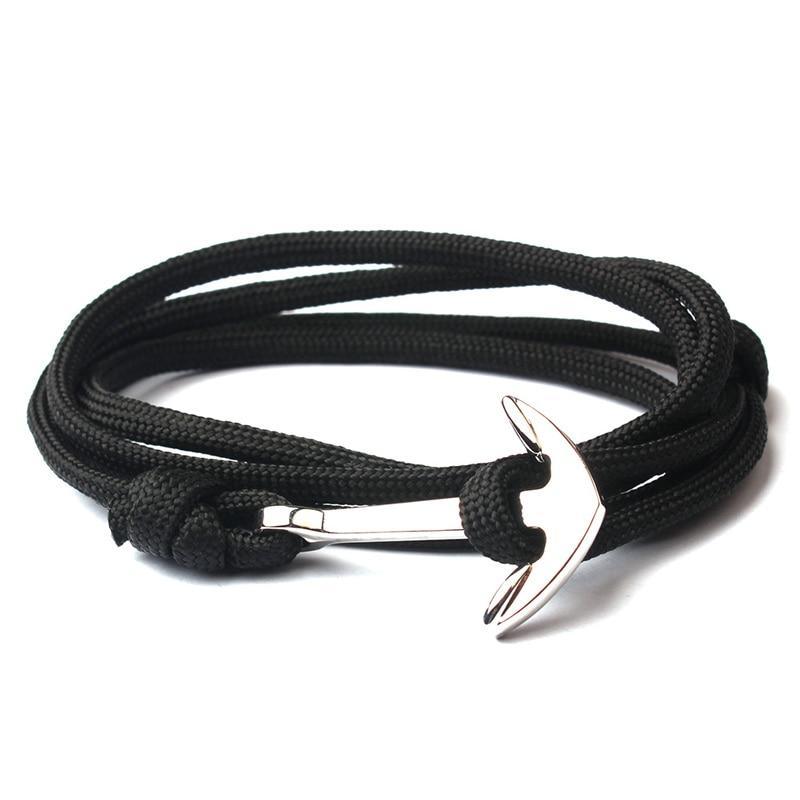 Navy Blue Nautical Anchor Bracelet for Men and Women