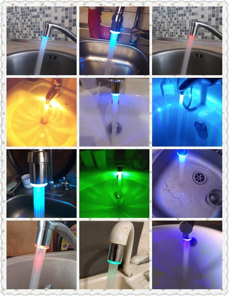 LED Temperature-Sensing Water Faucet Light - Modern Bathroom Decor