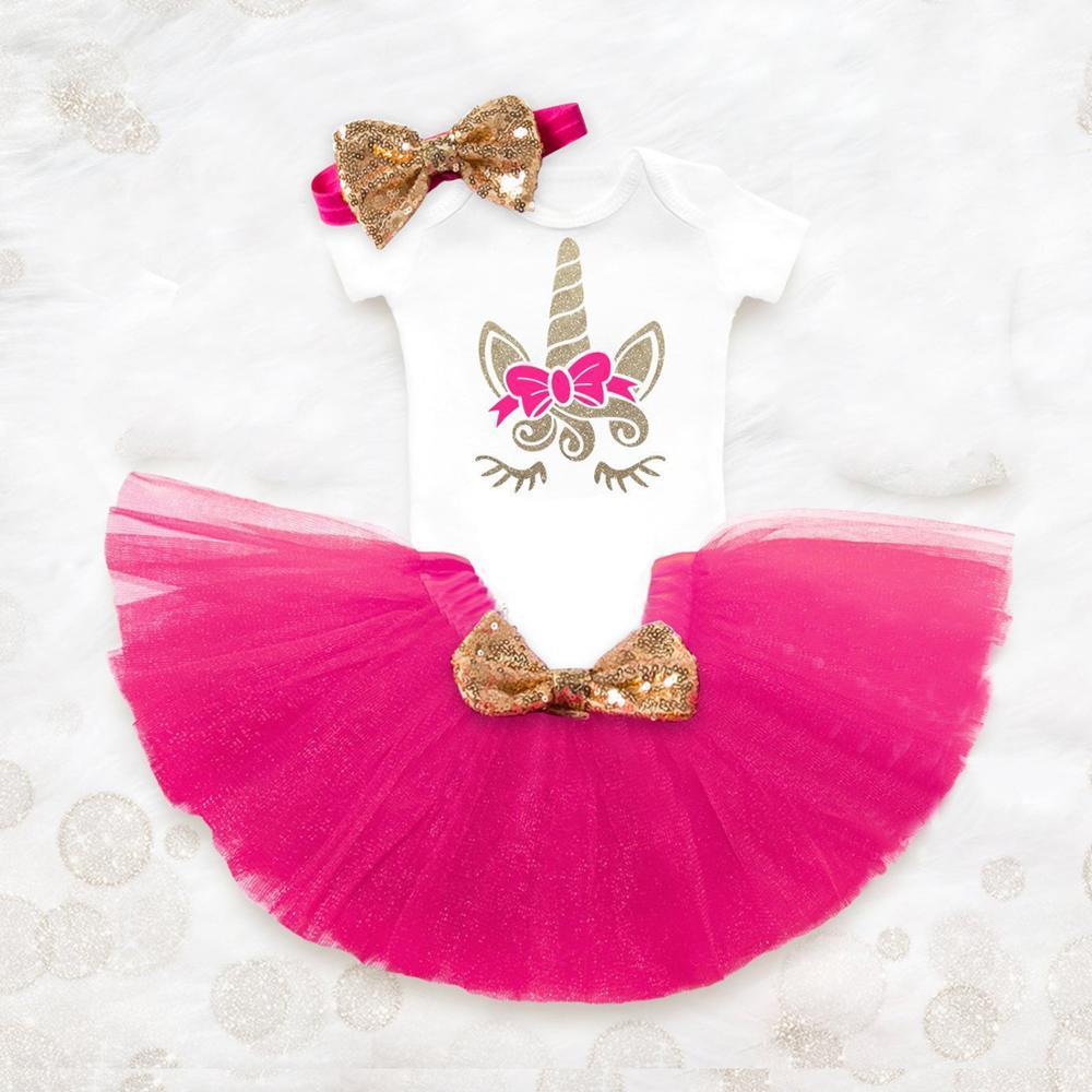 1st Birthday Tutu Dress for Baby Girls - Cotton Blend Party Outfit