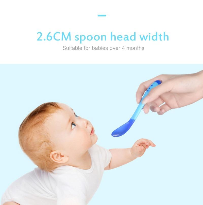 Baby Temperature Sensing Spoon and Fork Set for Safe Feeding