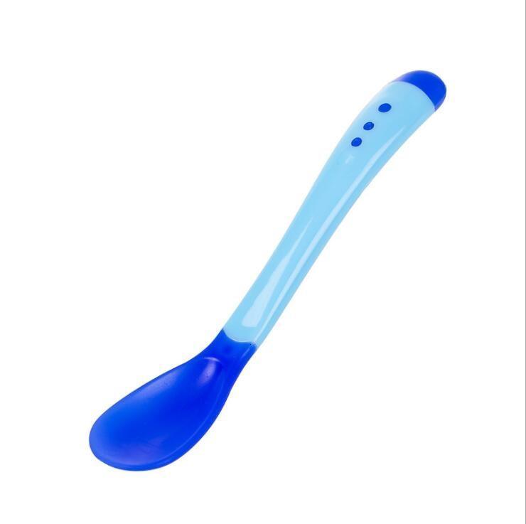 Soft Silicone Baby Fork and Spoon Cutlery Set for Self-Feeding