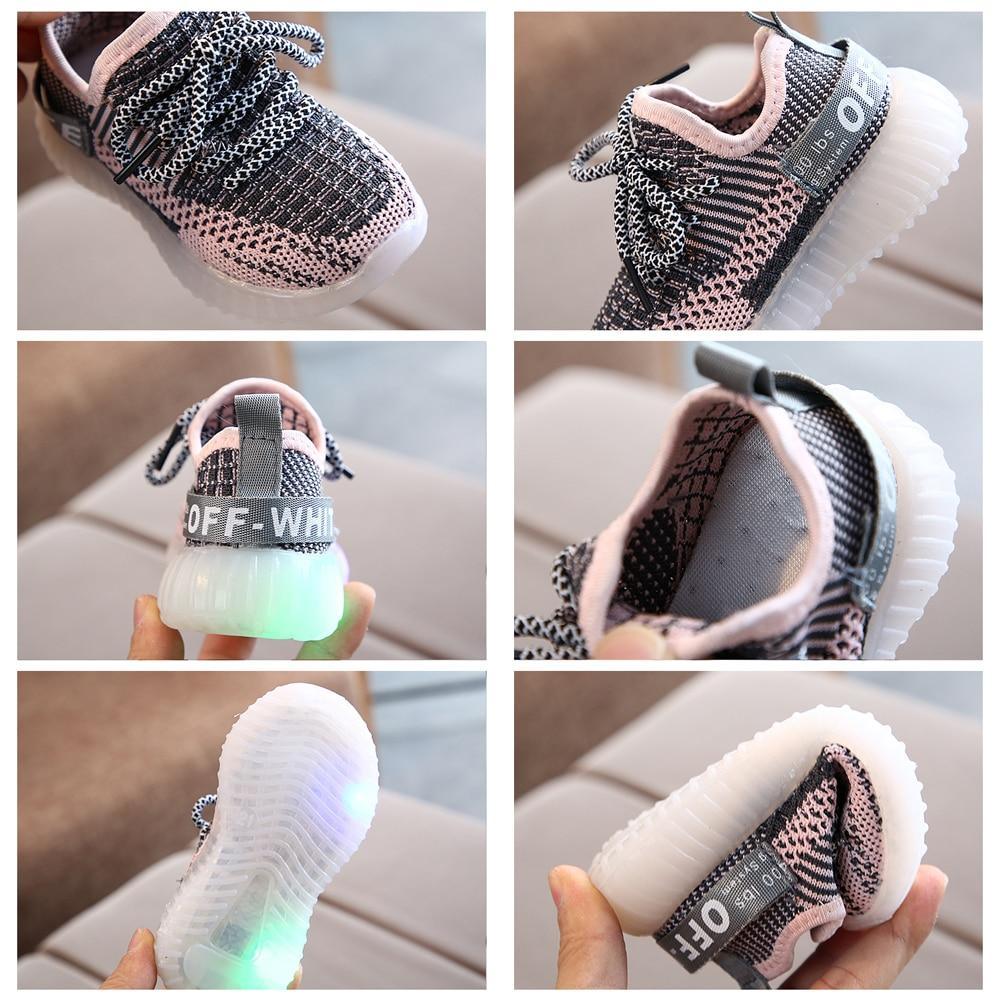 Kids Lightweight LED Luminous Sneakers with Non-Slip Sole
