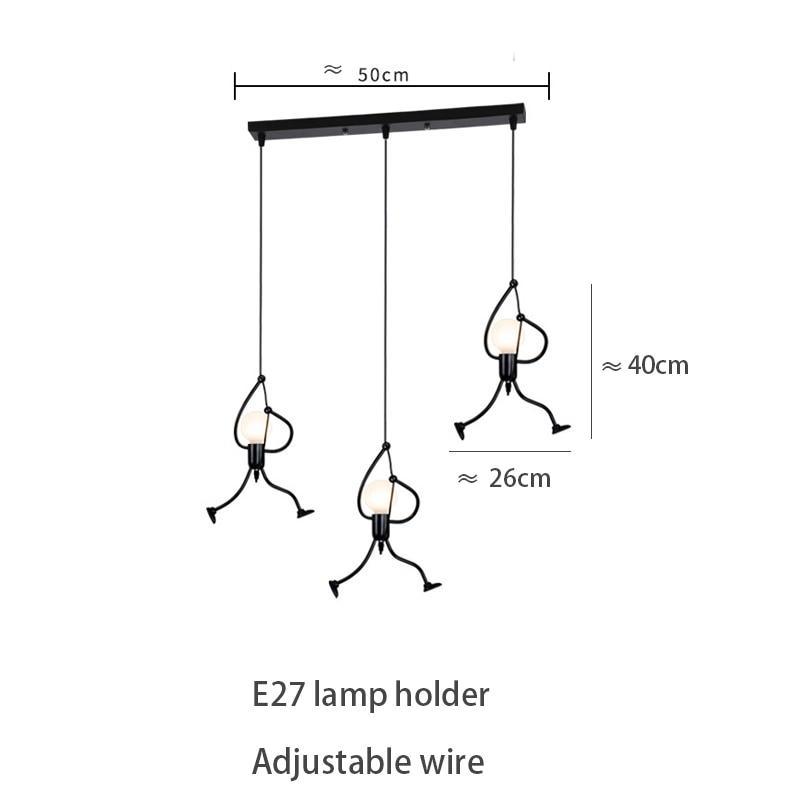 Industrial Climbing Man Pendant Light for Modern Kids Rooms