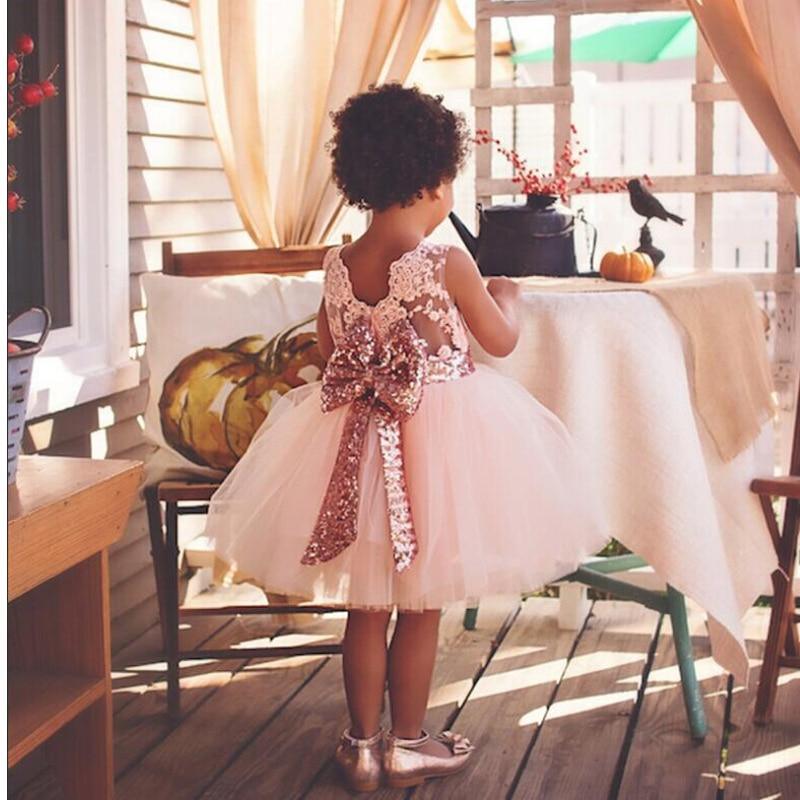 Glamorous Pink Princess Backless Dress with Gold Bow