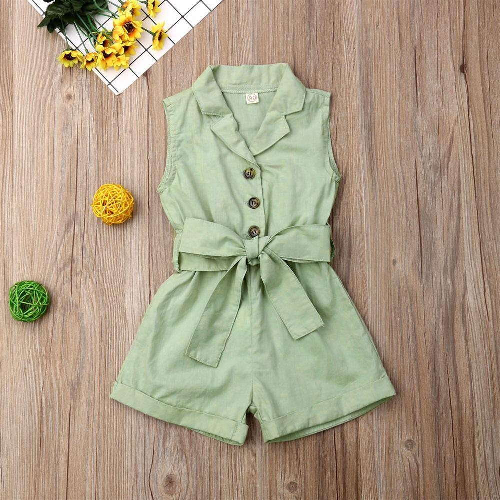 Elegant Sleeveless Summer Jumpsuit Romper for Girls, 1-6 Years