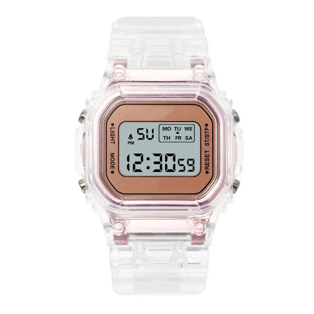 Luxury Women's Rose Gold Silicone Watches Women Fashion LED Digital Clock Casual Ladies Electronic Watch Reloj Mujer 2025