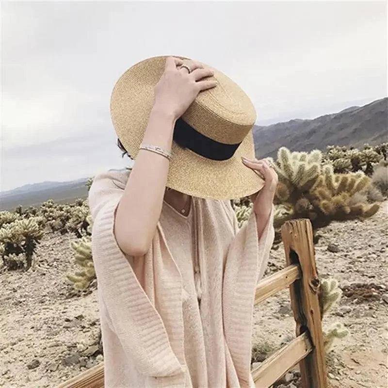 Women’s Straw Fedora with Metallic Bee Accent