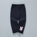 Newborn Baby Girl Knit Leggings Solid Color Elastic Waist