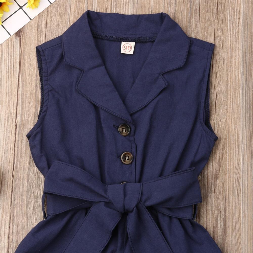 Elegant Sleeveless Summer Jumpsuit Romper for Girls, 1-6 Years