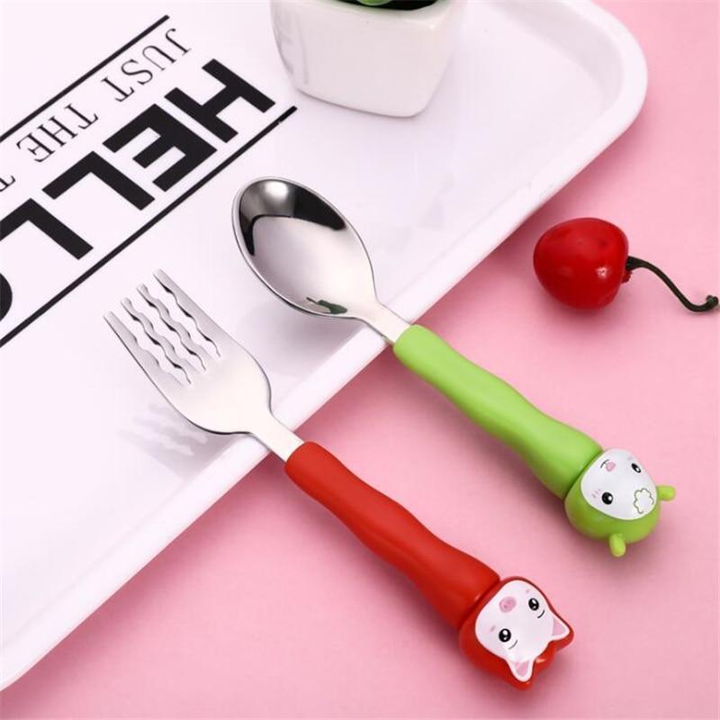 Modern Toddler Stainless Steel Utensil Set for Mealtime Fun