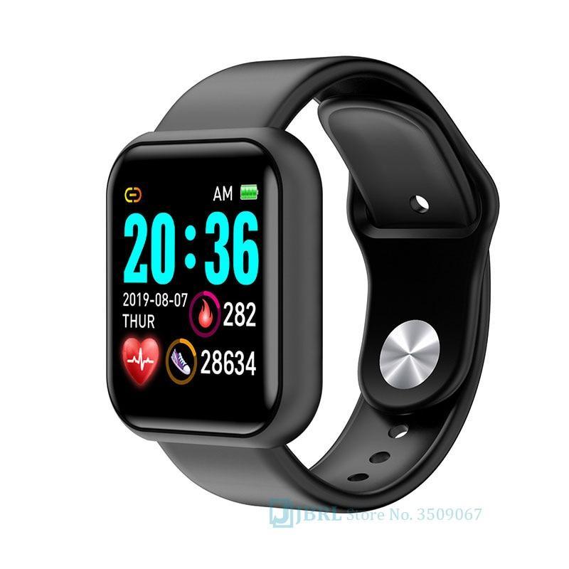 Modern Stainless Steel Square Smartwatch for Fitness and Daily Wear