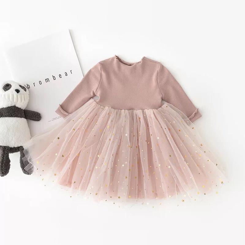 Girls Winter Knit Dress Grey White Festive Long Sleeve Holiday Outfit