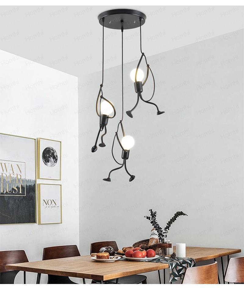 Industrial Climbing Man Pendant Light for Modern Kids Rooms