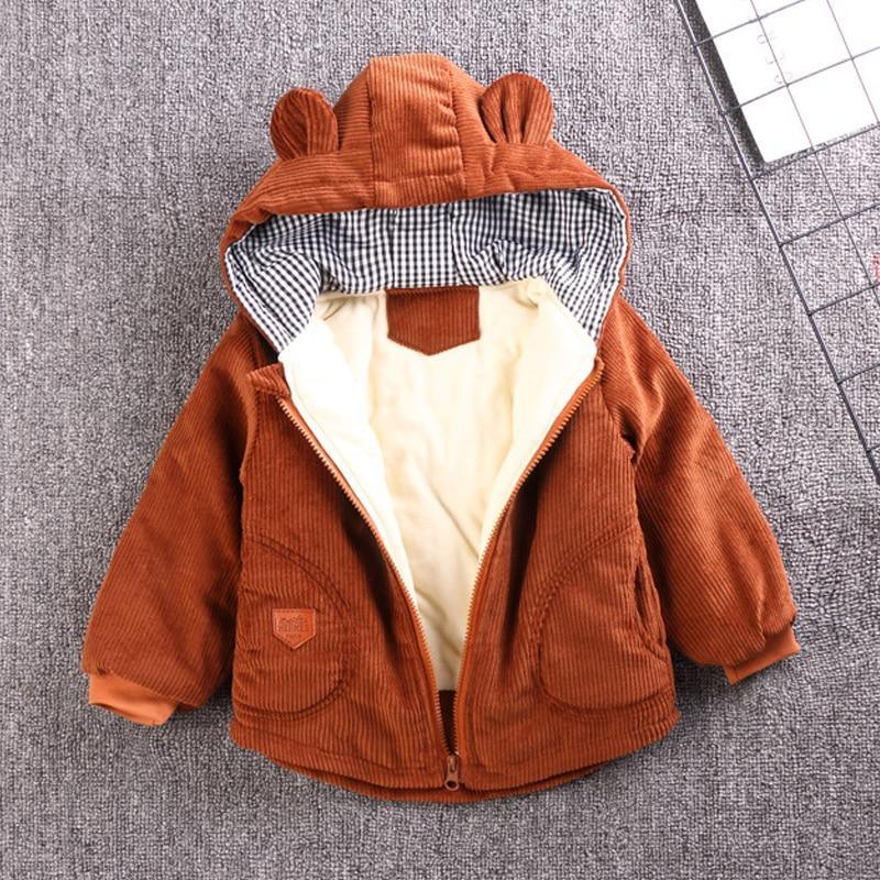 Cute Bear Pattern Hooded Winter Romper for Infants