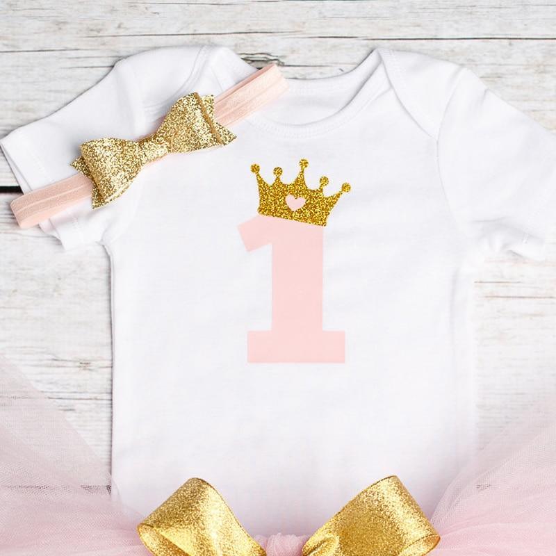 1st Birthday Tutu Dress for Baby Girls - Cotton Blend Party Outfit