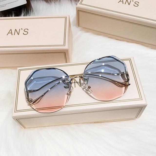 Kids Modern Hexagon Metal Sunglasses with UV400 Protection