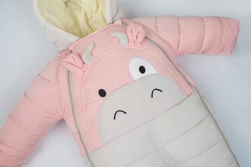 Playful Baby Winter Snowsuit – Cute Calf Design Padded Jumpsuit